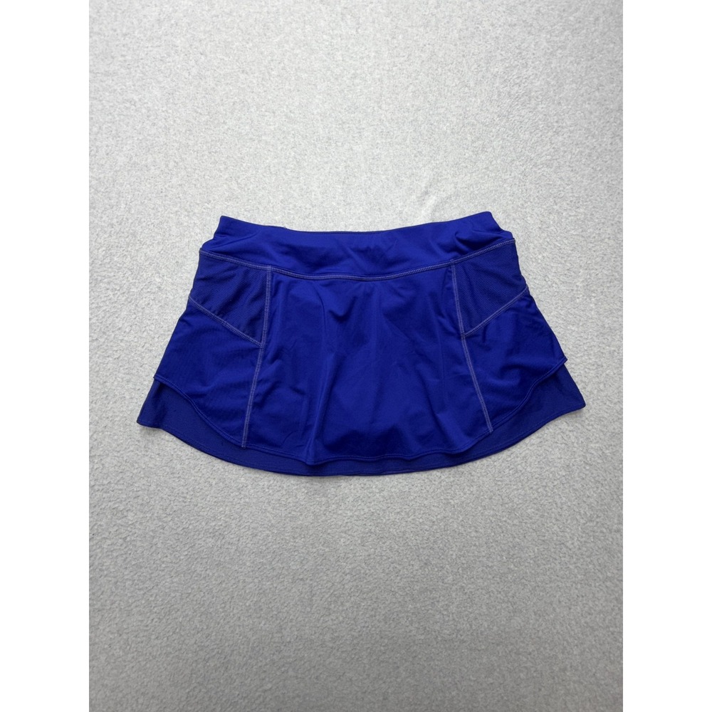 Athleta Skort Womens Medium Blue Athletic Running Tennis Workout Lined‎ Stretch
